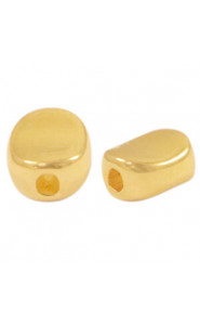 DQ metal bead Oval 7x6mm Gold